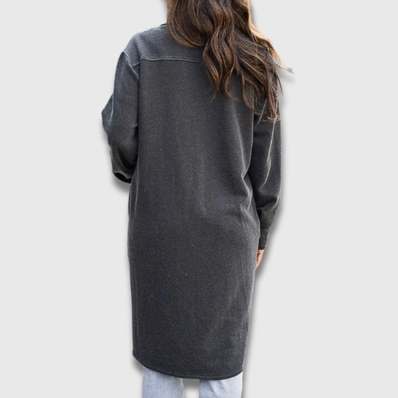 Grace and Lace Fleetwood Terry Duster Jacket Grey M NWT - Picture 2 of 9